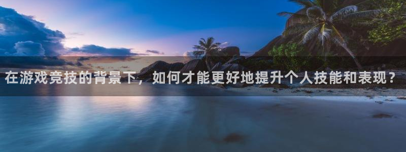 意昂登录：在游戏竞技的背景下，如何才能更好地提升个人技能和表
