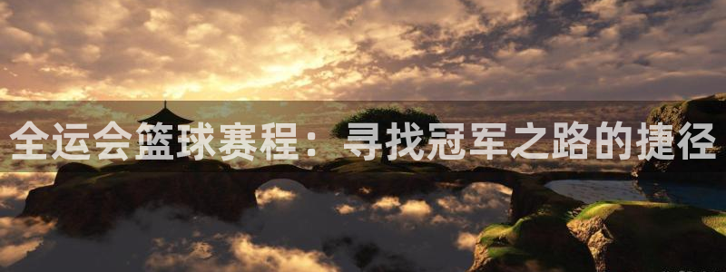 意昂登录：全运会篮球赛程：寻找冠军之路的捷径