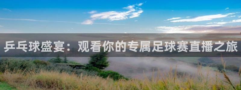  意昂体育app正版下载安装：乒乓球盛宴：观看你的专属足球赛直